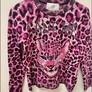 Fuchsia panther sweater